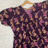 Feeding Frock Alia Cut, Free Size, Ankle Length, Tie-Up, Puff Sleeve Sleepwear in Softest Cotton Fabric (Bra Size 34"-38" | 50”-52″ length)